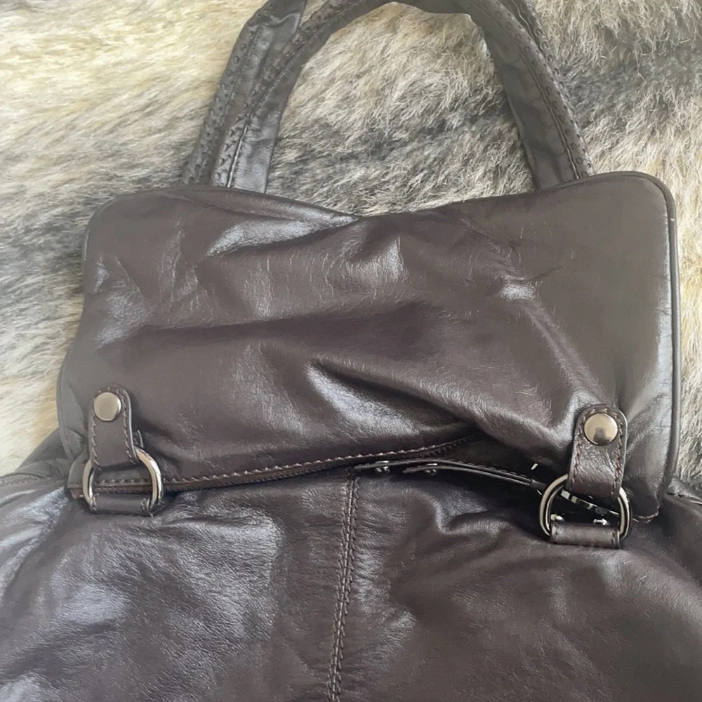 Charles David Brown Leather Satchel